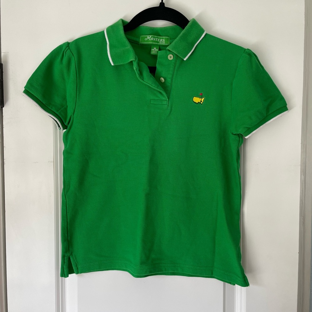 Masters Kids Green Polo with Yellow Embroidered Logo